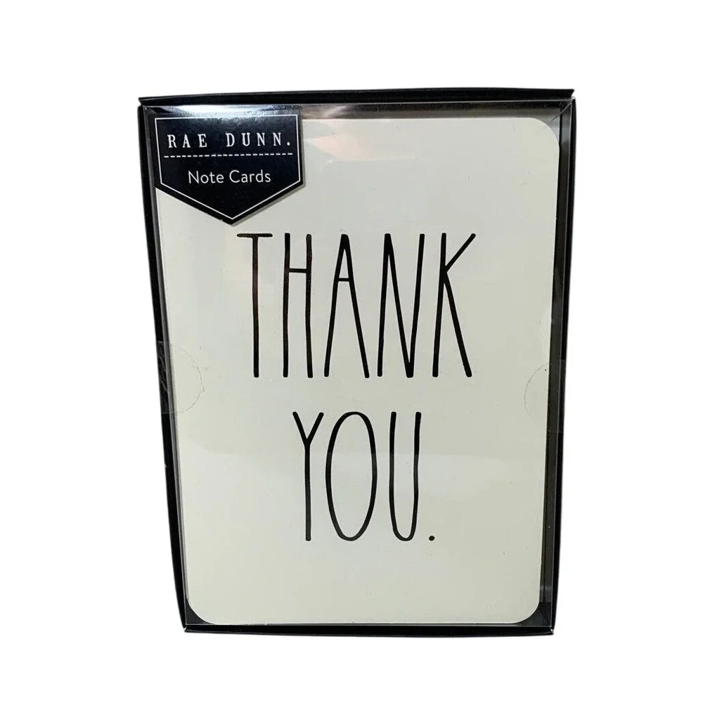 Rae Dunn Thank You Note Cards‎ & Envelopes Set